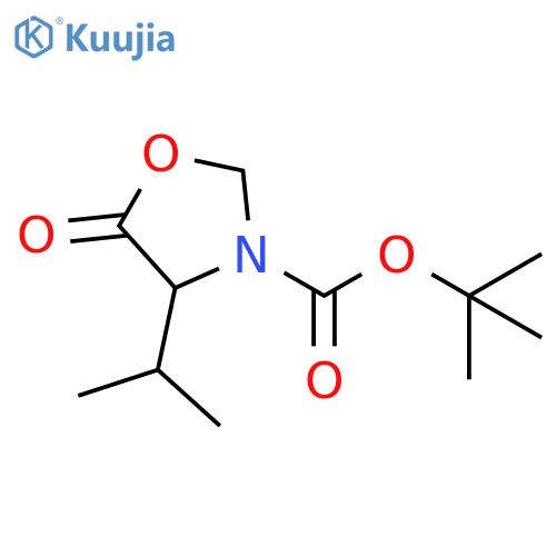 3-Oxazolidinecarboxylic acid, 4-(1-methylethyl)-5-oxo-, 1,1-dimethylethyl ester structure