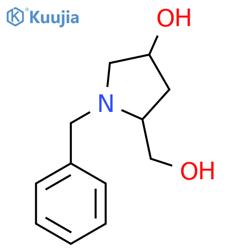 1-Benzyl-5-hydroxymethyl-pyrrolidin-3-ol structure