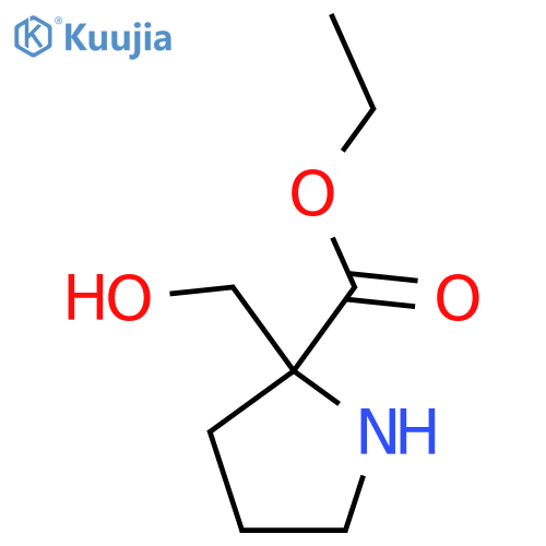 Ethyl 2-(hydroxymethyl)pyrrolidine-2-carboxylate structure