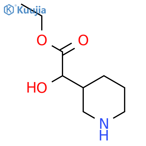 Ethyl 2-hydroxy-2-(piperidin-3-yl)acetate structure