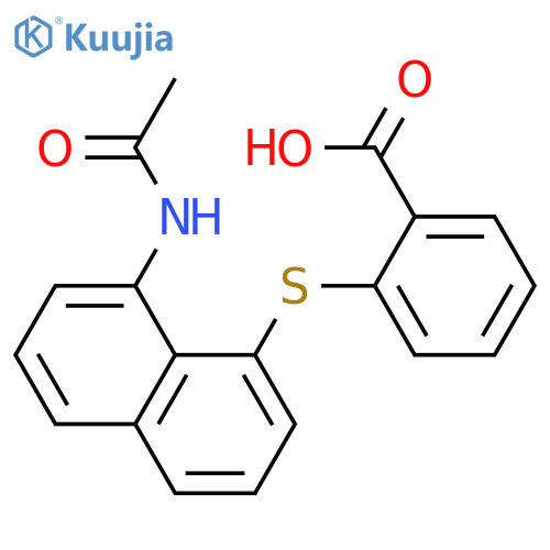 Benzoic acid, 2-[[8-(acetylamino)-1-naphthalenyl]thio]- structure