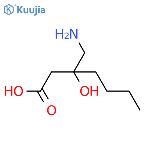 3-(Aminomethyl)-3-hydroxyheptanoic acid structure
