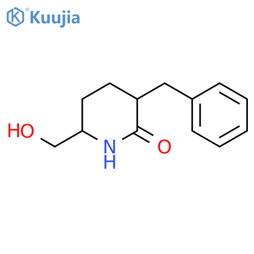 2-Piperidinone, 6-(hydroxymethyl)-3-(phenylmethyl)- structure