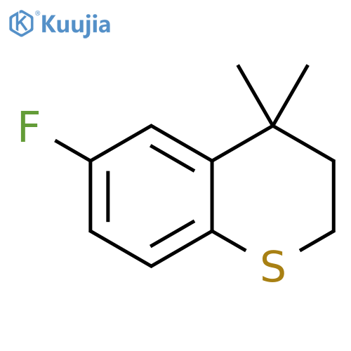 2H-1-Benzothiopyran, 6-fluoro-3,4-dihydro-4,4-dimethyl- structure