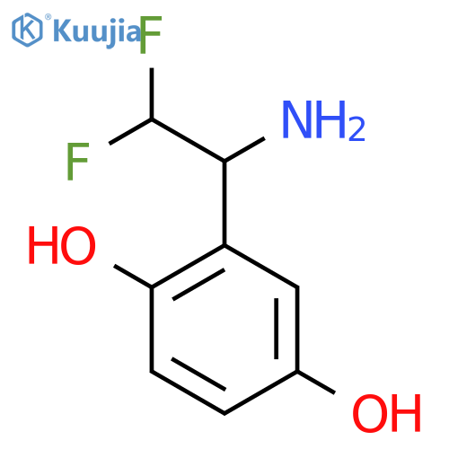 2-(1-Amino-2,2-difluoroethyl)benzene-1,4-diol structure
