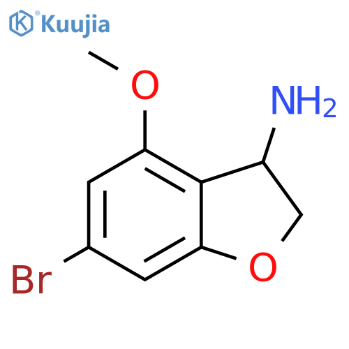 6-bromo-4-methoxy-2,3-dihydro-1-benzofuran-3-amine hydrochloride structure
