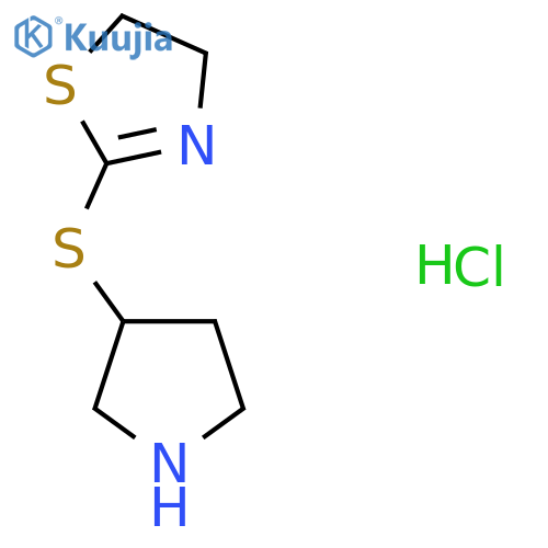 2-(Pyrrolidin-3-ylthio)-4,5-dihydrothiazole hydrochloride structure