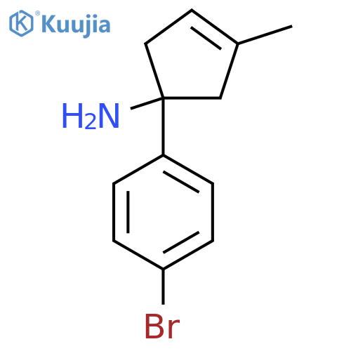 1-(4-Bromophenyl)-3-methylcyclopent-3-enamine structure