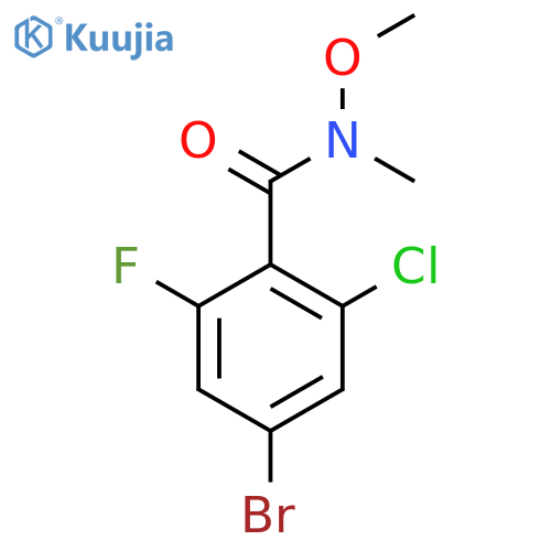 4-Bromo-2-chloro-6-fluoro-N-methoxy-N-methylbenzamide structure
