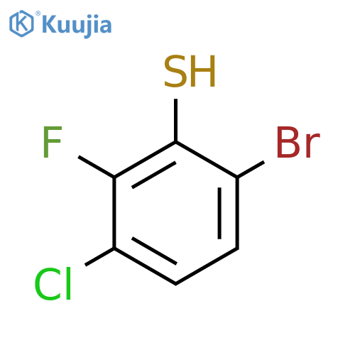 6-Bromo-3-chloro-2-fluorobenzene-1-thiol structure