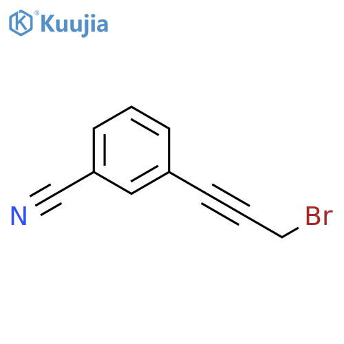 Benzonitrile, 3-(3-bromo-1-propyn-1-yl)- structure