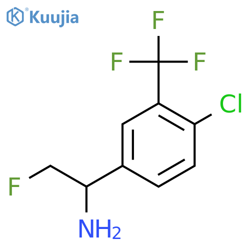 1-[4-Chloro-3-(trifluoromethyl)phenyl]-2-fluoroethan-1-amine structure