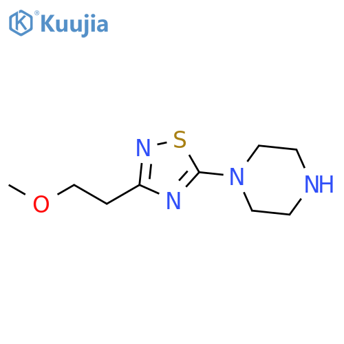 1-[3-(2-methoxyethyl)-1,2,4-thiadiazol-5-yl]piperazine structure