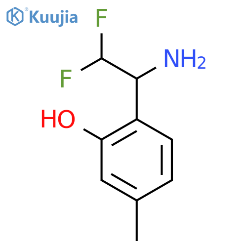 2-(1-Amino-2,2-difluoroethyl)-5-methylphenol structure