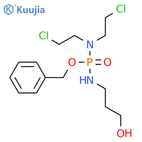 3-[[bis(2-chloroethyl)amino-phenylmethoxyphosphoryl]amino]propan-1-ol structure