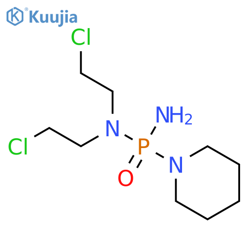 N,N-bis(2-chloroethyl)-P-piperidin-1-ylphosphonic diamide structure