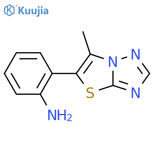 2-(6-Methylthiazolo[3,2-B][1,2,4]triazol-5-YL)aniline structure