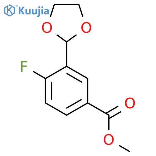 Methyl 3-(1,3-dioxolan-2-yl)-4-fluorobenzoate structure