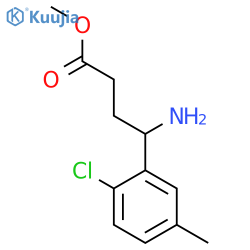 Methyl 4-amino-4-(2-chloro-5-methylphenyl)butanoate structure