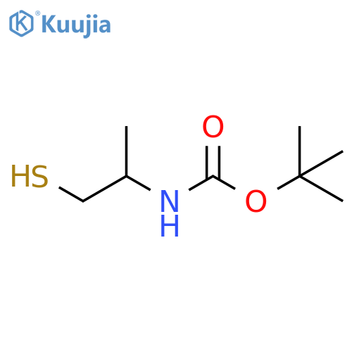 tert-Butyl N-(1-sulfanylpropan-2-yl)carbamate structure