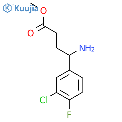 Methyl 4-amino-4-(3-chloro-4-fluorophenyl)butanoate structure
