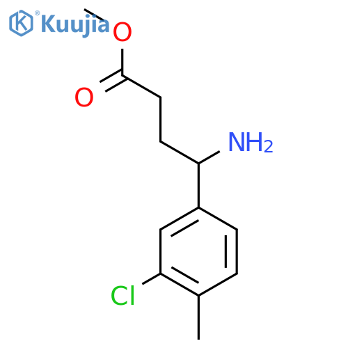 Methyl 4-amino-4-(3-chloro-4-methylphenyl)butanoate structure