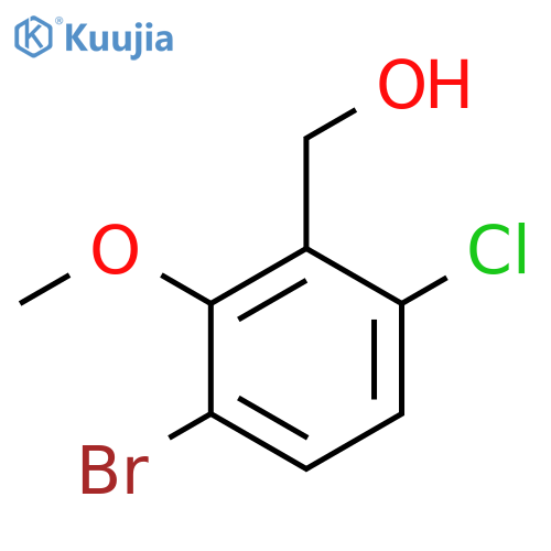 3-Bromo-6-chloro-2-methoxybenzyl alcohol structure