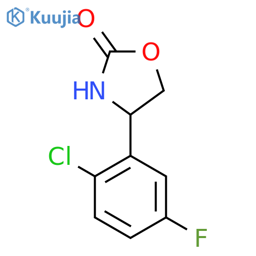 4-(2-Chloro-5-fluorophenyl)-1,3-oxazolidin-2-one structure