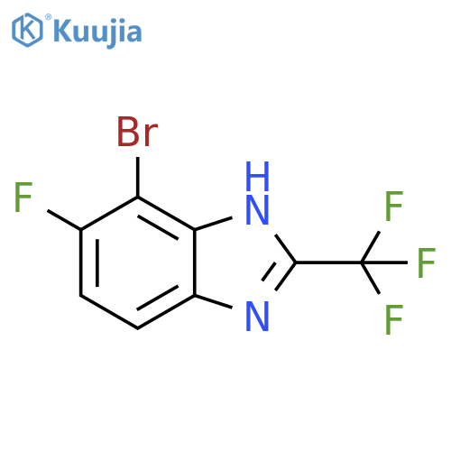 4-Bromo-5-fluoro -2-(trifluoromethyl)-1H-benzimidazole structure