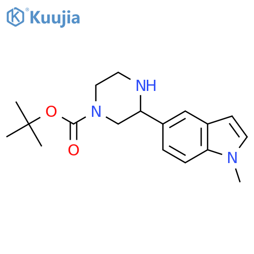 tert-butyl 3-(1-methyl-1H-indol-5-yl)piperazine-1-carboxylate structure