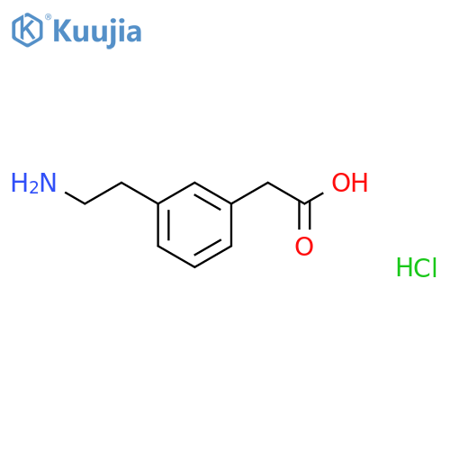 2-[3-(2-aminoethyl)phenyl]acetic acid hydrochloride structure