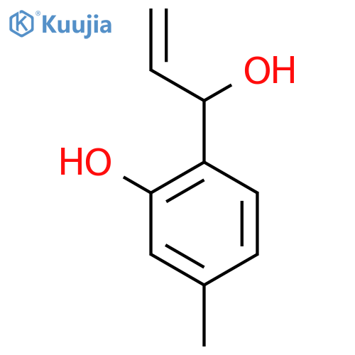 2-(1-Hydroxyprop-2-en-1-yl)-5-methylphenol structure