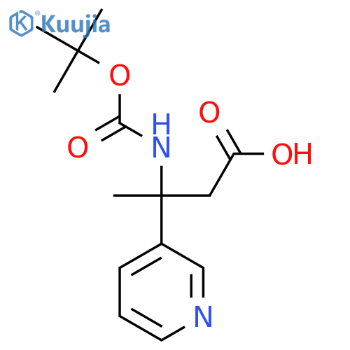 3-{[(Tert-butoxy)carbonyl]amino}-3-(pyridin-3-yl)butanoic acid structure