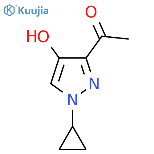 1-(1-Cyclopropyl-4-hydroxy-1H-pyrazol-3-yl)ethan-1-one structure