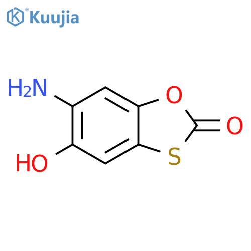 6-amino-5-hydroxy-2H-1,3-benzoxathiol-2-one structure