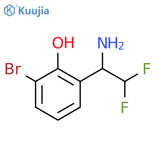 2-(1-Amino-2,2-difluoroethyl)-6-bromophenol structure