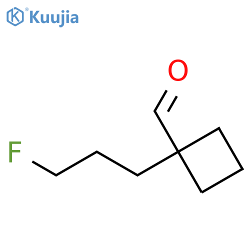 1-(3-Fluoropropyl)cyclobutane-1-carbaldehyde structure
