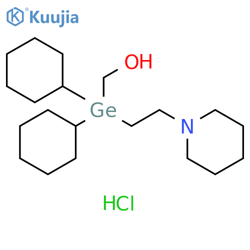 Methanol, [dicyclohexyl[2-(1-piperidinyl)ethyl]germyl]-, hydrochloride structure
