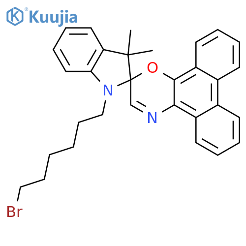 Spiro[2H-indole-2,2'-[2H]phenanthro[9,10-b][1,4]oxazine], 1-(6-bromohexyl)-1,3-dihydro-3,3-dimethyl- structure