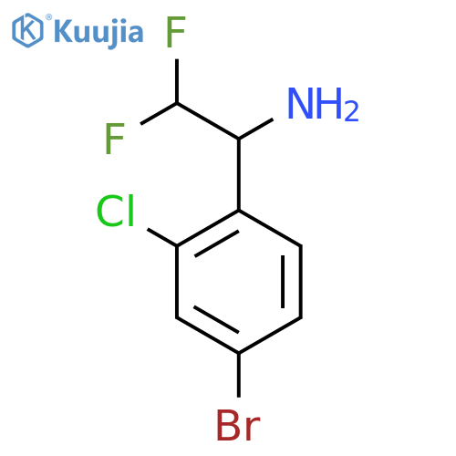 1-(4-Bromo-2-chlorophenyl)-2,2-difluoroethan-1-amine structure
