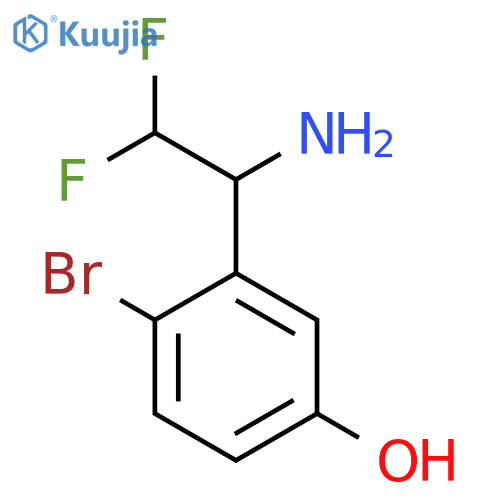 3-(1-Amino-2,2-difluoroethyl)-4-bromophenol structure