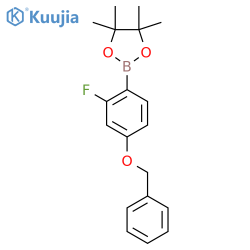 4-(Benzyloxy)-2-fluorophenylboronic acid pinacol ester structure