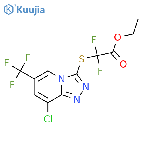 Ethyl 2-((8-chloro-6-(trifluoromethyl)-1,2,4triazolo4,3-apyridin-3-yl)thio)-2,2-difluoroacetate structure
