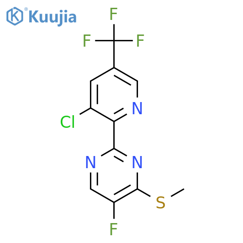 2-(3-Chloro-5-(trifluoromethyl)pyridin-2-yl)-5-fluoro-4-(methylthio)pyrimidine structure