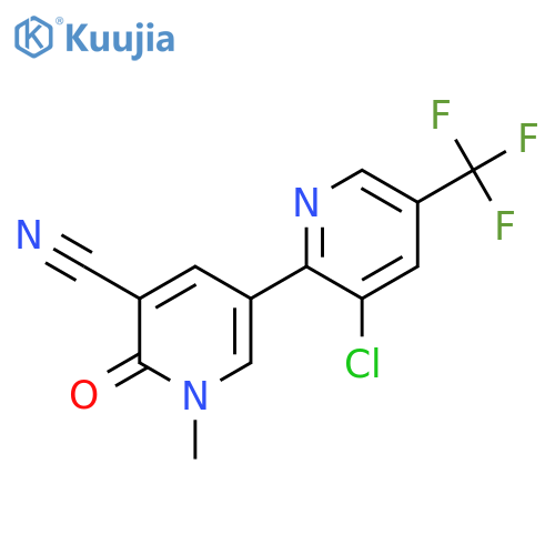 3-Chloro-1'-methyl-6'-oxo-5-(trifluoromethyl)-1',6'-dihydro-2,3'-bipyridine-5'-carbonitrile structure