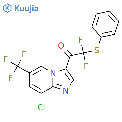 1-(8-Chloro-6-(trifluoromethyl)imidazo[1,2-a]pyridin-3-yl)-2,2-difluoro-2-(phenylthio)ethanone structure