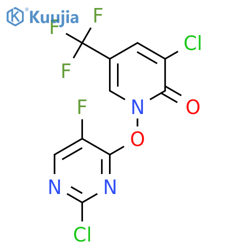 3-Chloro-1-((2-chloro-5-fluoropyrimidin-4-yl)oxy)-5-(trifluoromethyl)pyridin-2(1H)-one structure