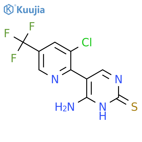 4-Amino-5-(3-chloro-5-(trifluoromethyl)pyridin-2-yl)pyrimidine-2-thiol structure