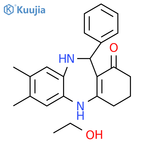 5,6-Dimethyl-10-phenyl-2,9- diazatricyclo9.4.0.0^{3,8}pentadeca-1(11),3,5,7- tetraen-12-one; ethanol structure