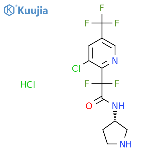 2-3-Chloro-5-(trifluoromethyl)pyridin-2-yl-2,2-difluoro-N-(pyrrolidin-3-yl)acetamide hydrochloride structure